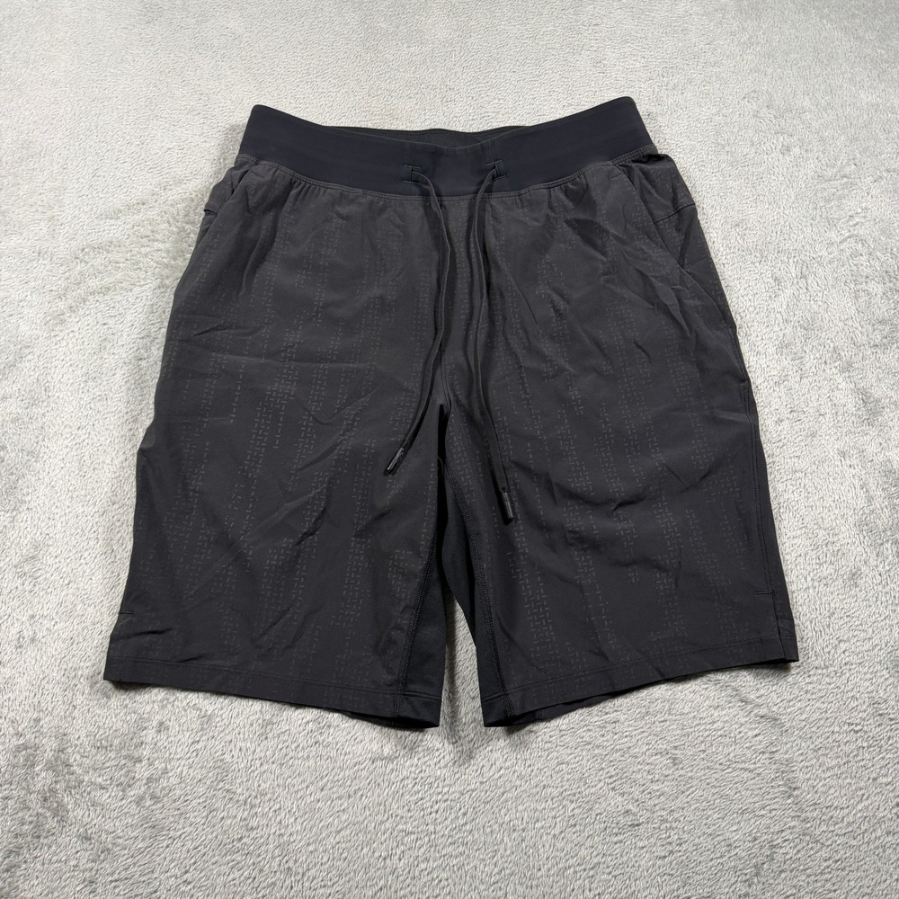 Lululemon T.H.E. Short 10" Mens Small Black‎ Textured Liner Athletic Gym Workout